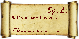 Szilveszter Levente névjegykártya